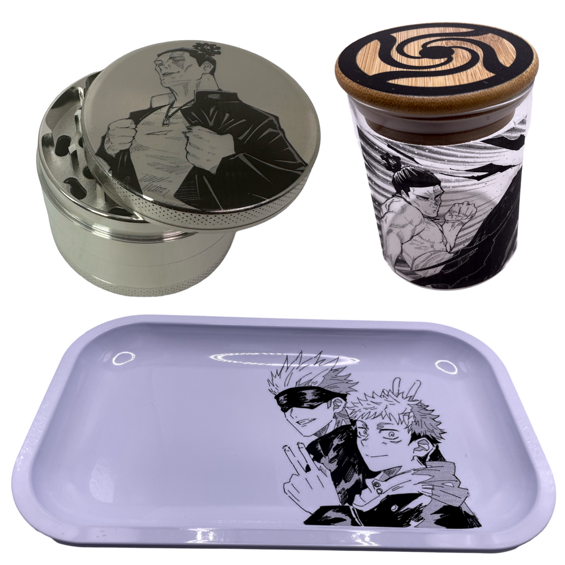 Todo Grinder, Jar, Rolling Tray Set
