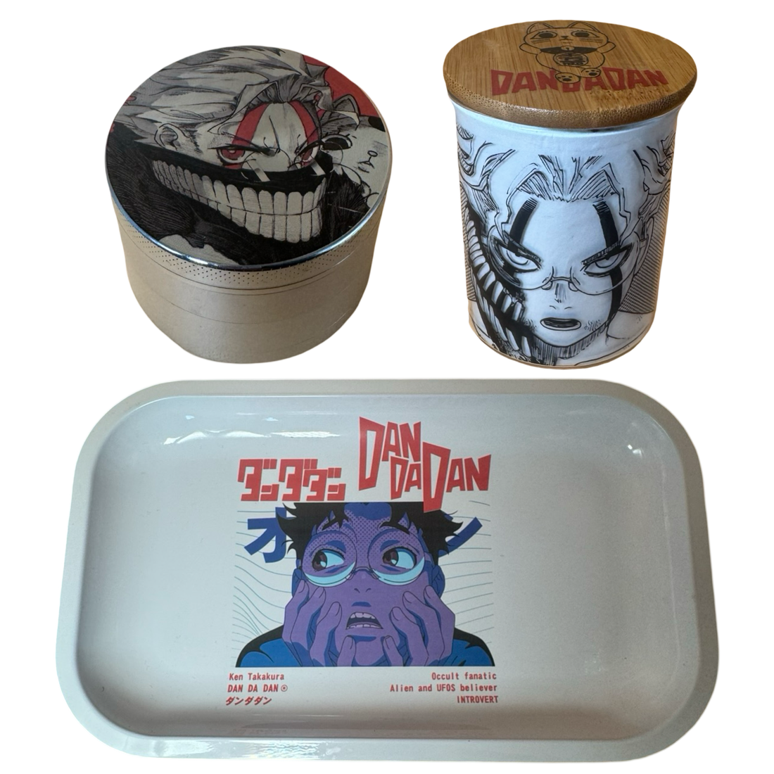 Okarun Grinder, Jar, Rolling Tray Set