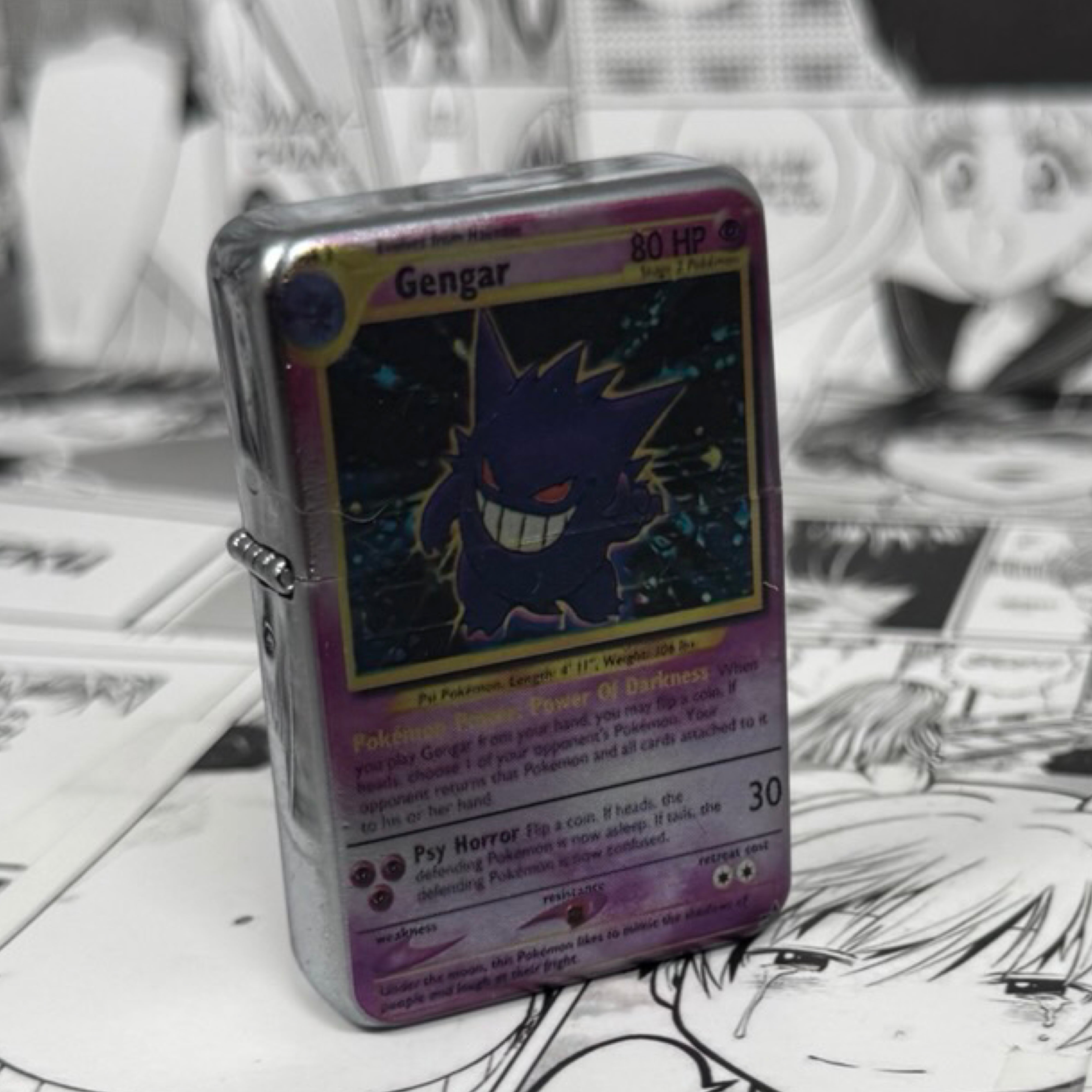 pokemon card lighter Gengar Pokémon – SpicedAnime Options:Artist Proof Oil Slick FOIL (Sold Out) psa 9 graded pokemon card SV Illustration Rares were