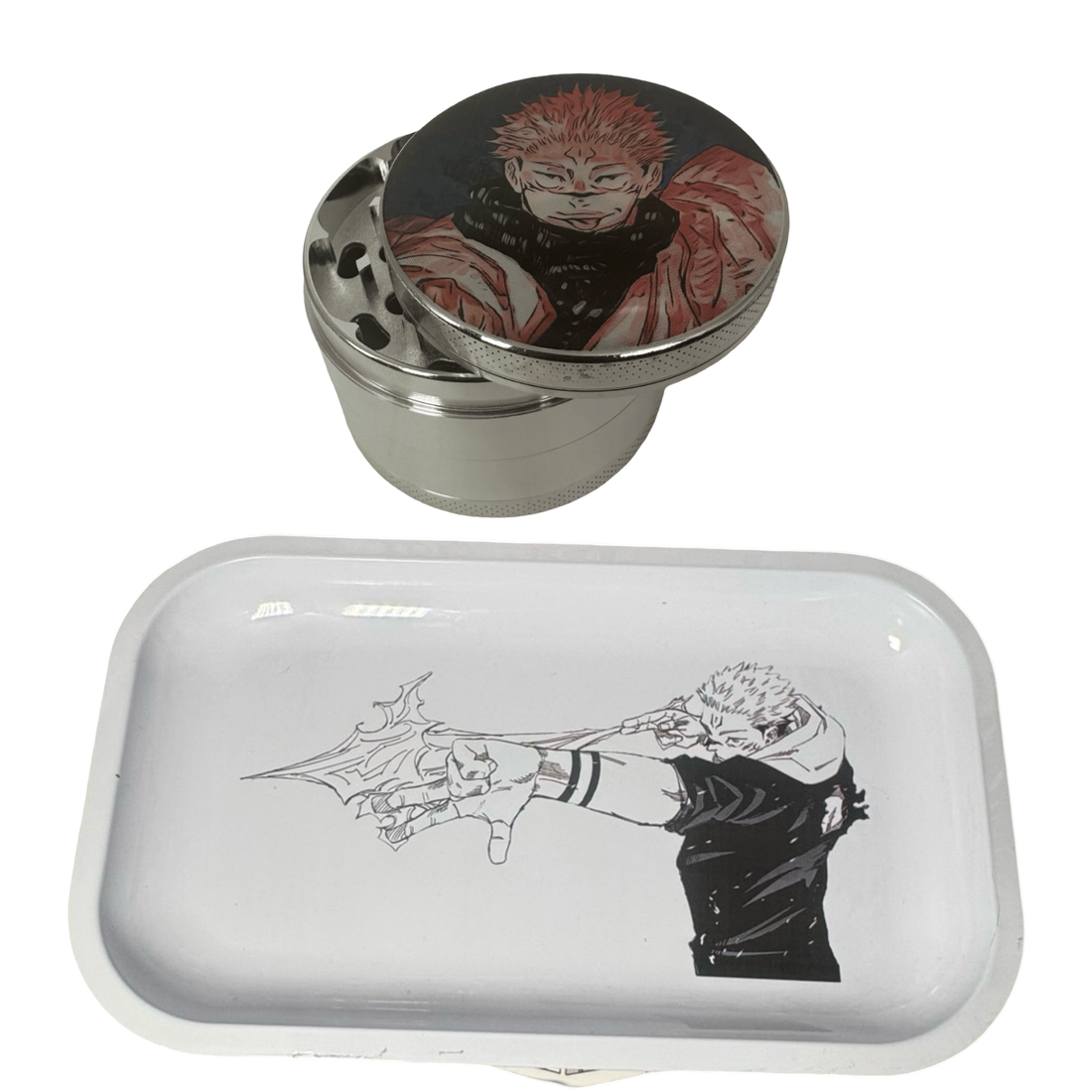 Sukuna Grinder, Jar, Rolling Tray Set