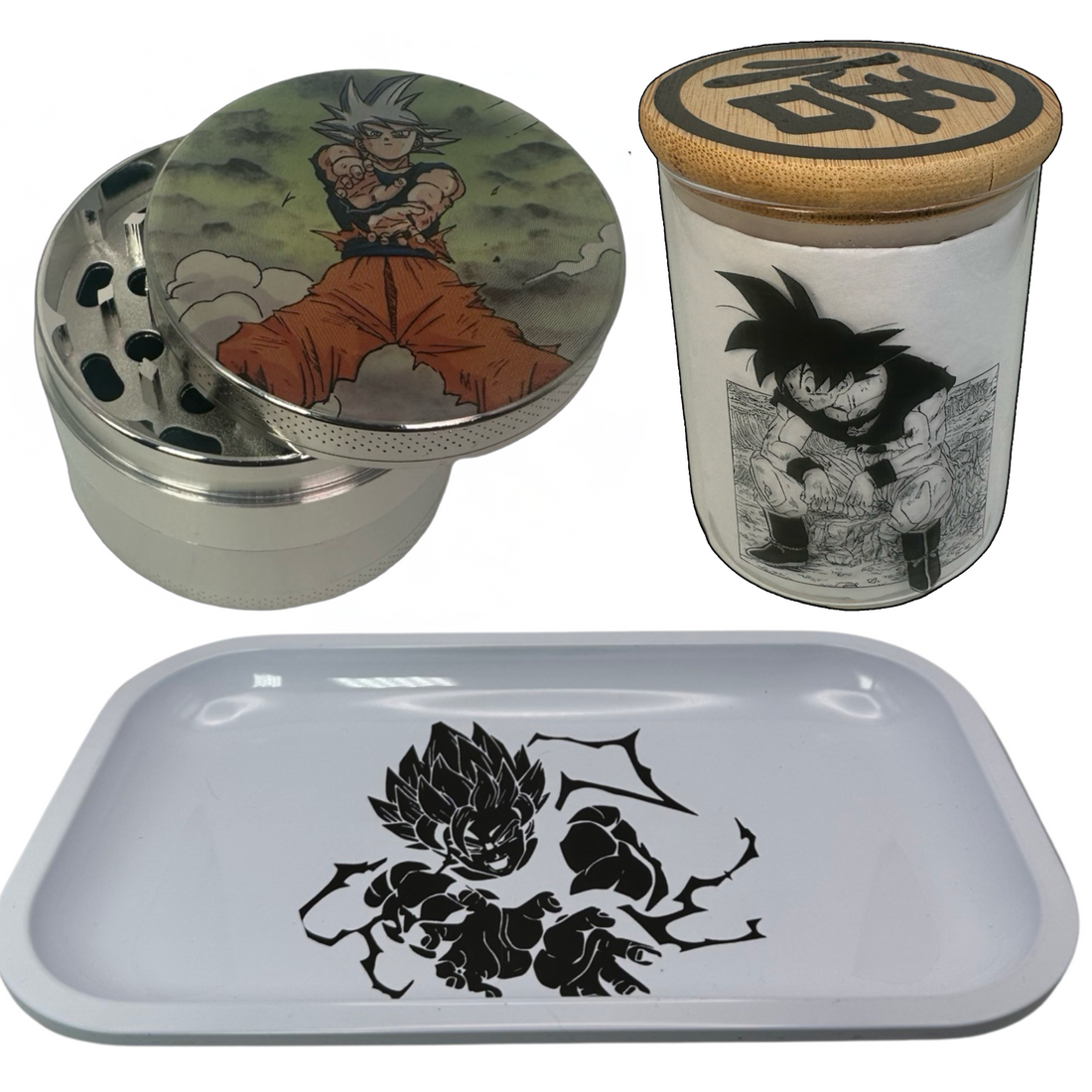 UI Goku Grinder, Jar, Rolling Tray Set
