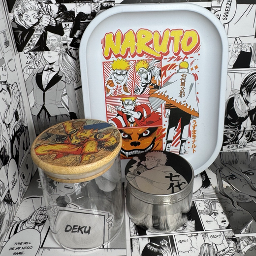Naruto Hokage Grinder, Jar, Rolling Tray Set