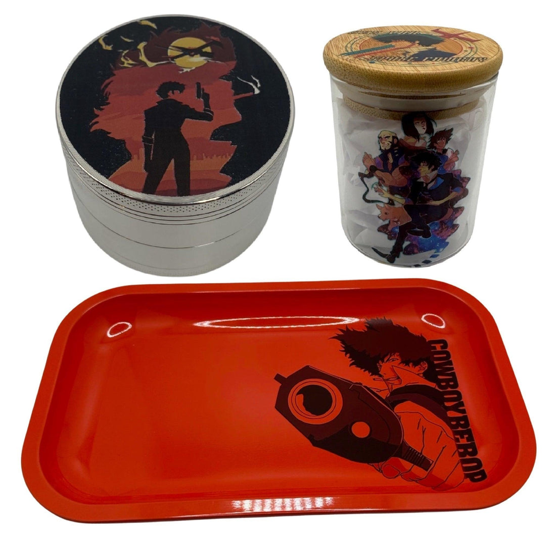 Spike Spiegel Grinder, Jar, Rolling Tray Set