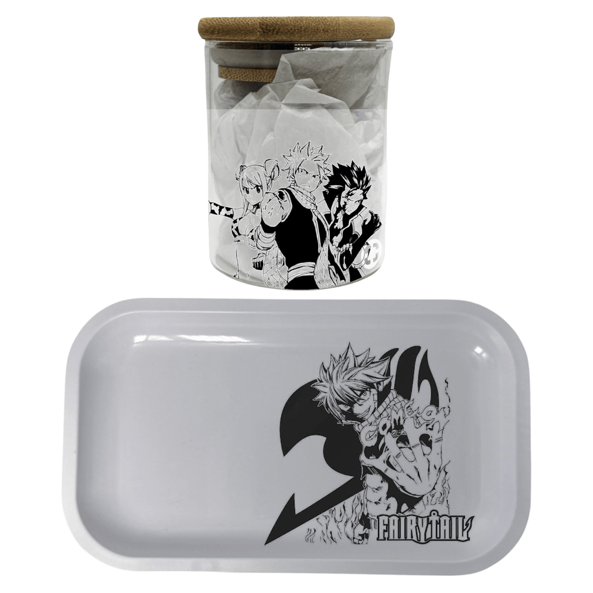 Fairy Tail Anime Spice Grinder, Stash Jar, Rolling Tray Set - spicedanime