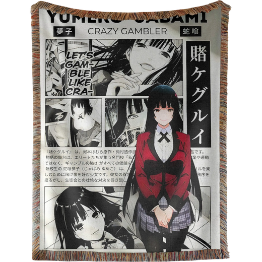 Kakegurui Hand Woven Tapestry, Blanket, Rug