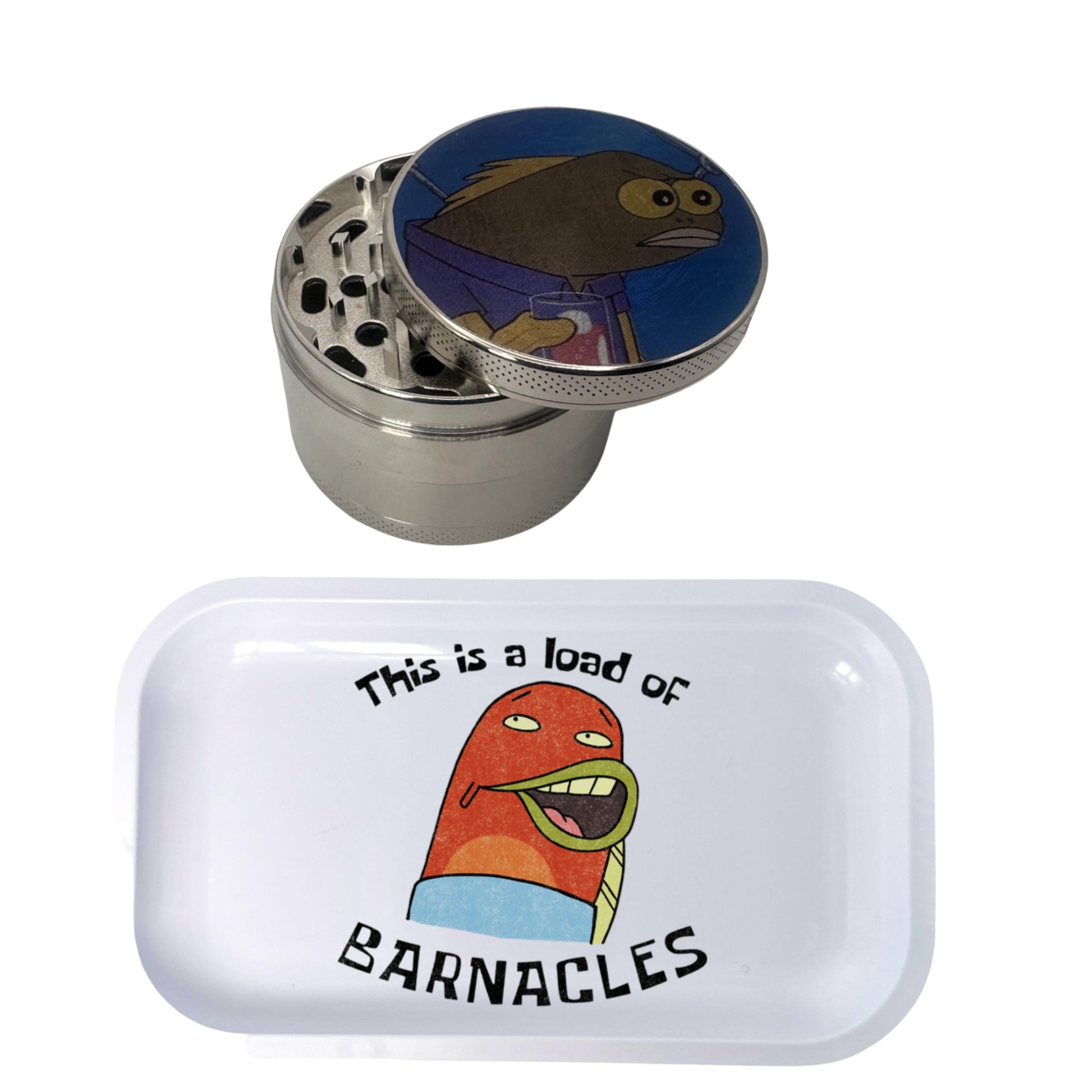 Spongebob Squarepants Cartoon Spice Grinder, Stash Jar, Rolling Tray Set - spicedanime