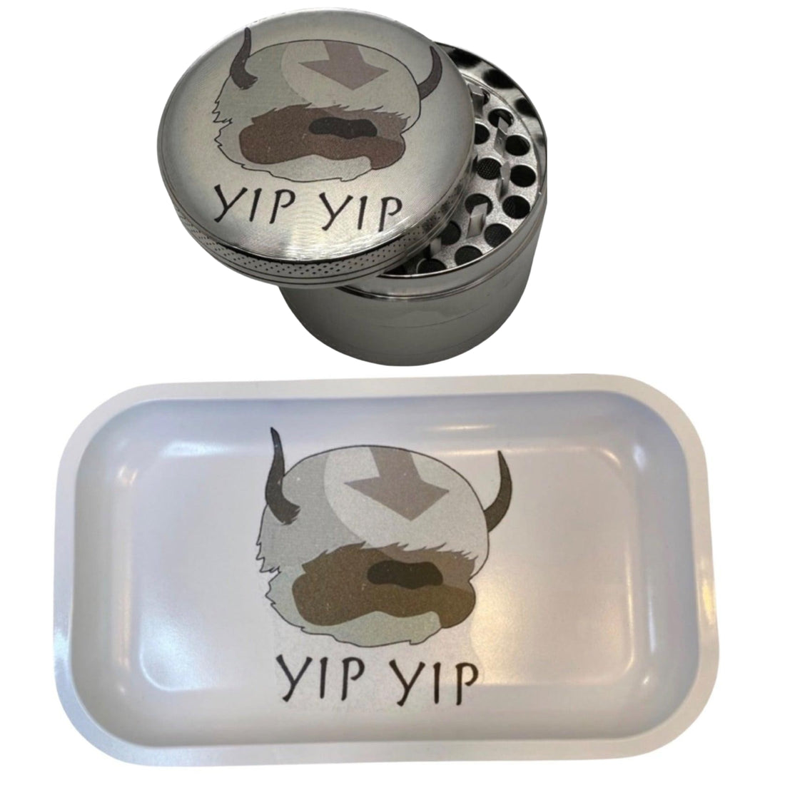 Avatar the Last Airbender Cartoon Spice Grinder, Stash Jar, Rolling Tray Set - spicedanime