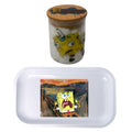 Spongebob Squarepants Cartoon Spice Grinder, Stash Jar, Rolling Tray Set - spicedanime
