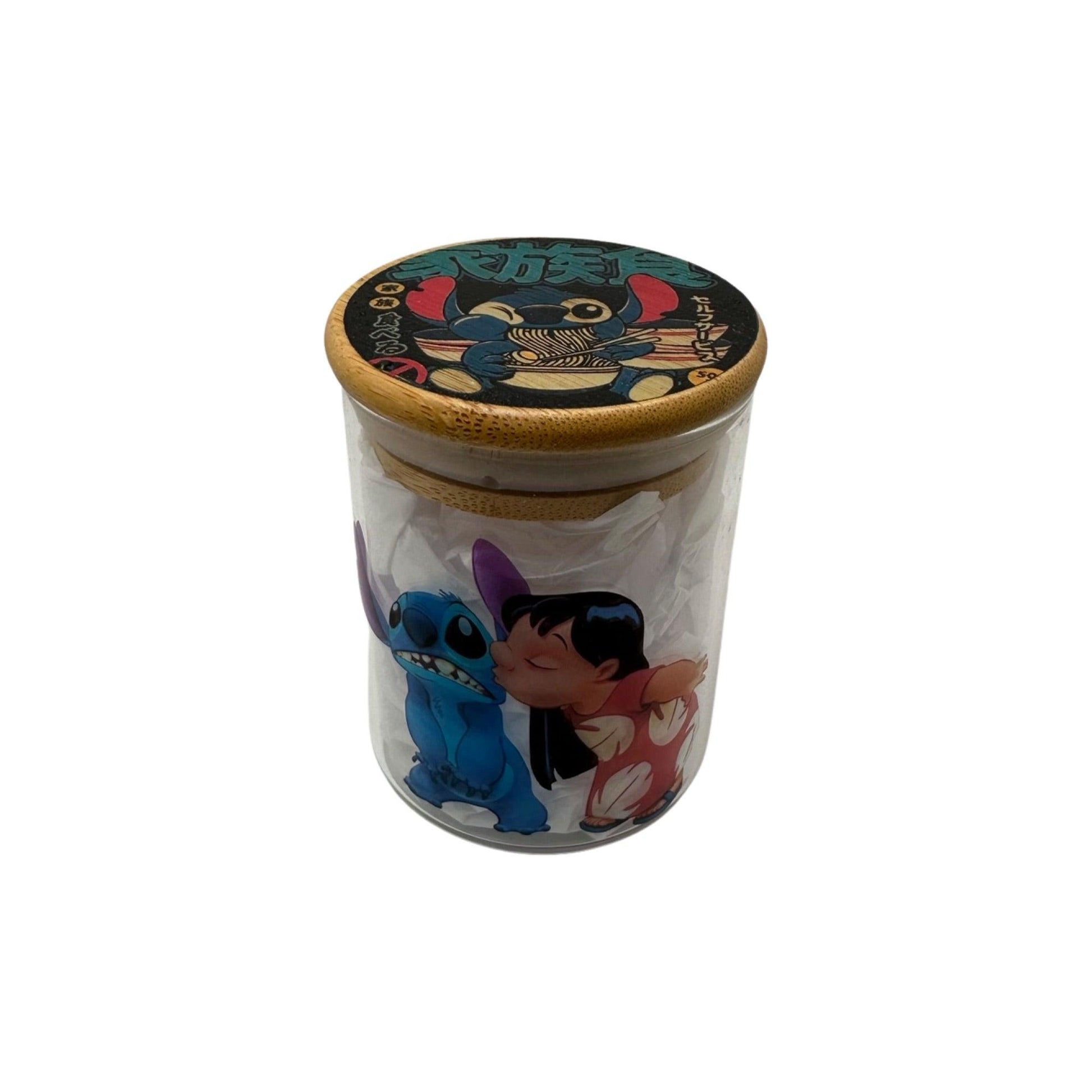 Lilo and Stitch Cartoon Herb Grinder, Stash Jar, Rolling Tray Set - spicedanime