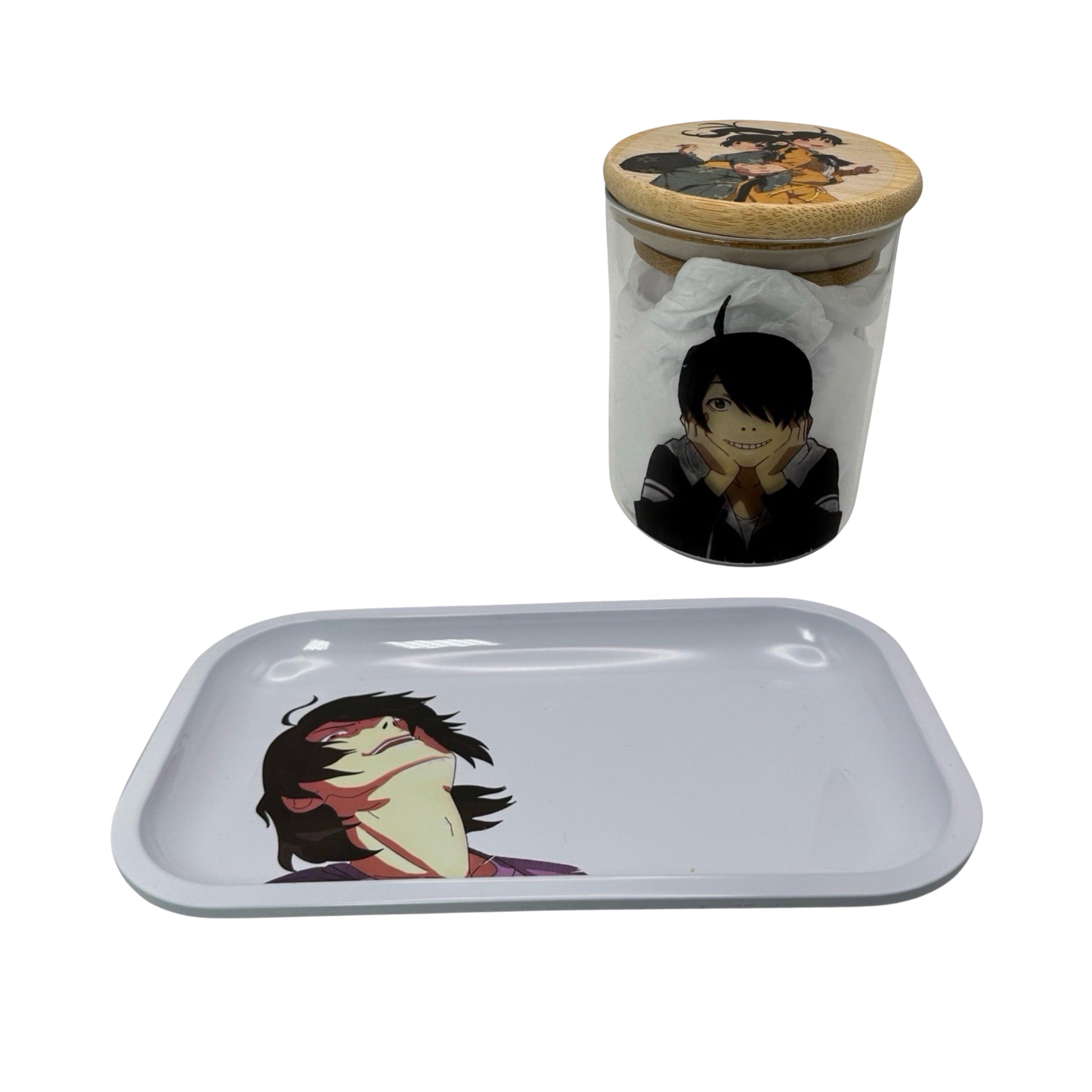 Monogatari Anime Spice Grinder, Stash Jar, Rolling Tray Set - spicedanime
