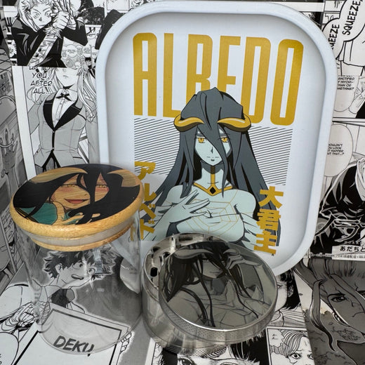 Albedo Grinder, Jar, Rolling Tray Set