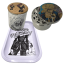 Jojos Bizzare Adventure Anime Spice Grinder, Stash Jar, Rolling Tray Set - spicedanime