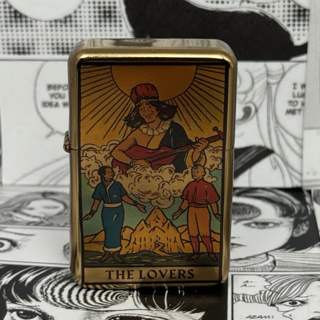 Aang and Katara The Lovers Tarot Card Lighter