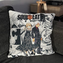Soul and Maka Hand-Woven Tapestry Cushion Case, Anime Pillow Cover