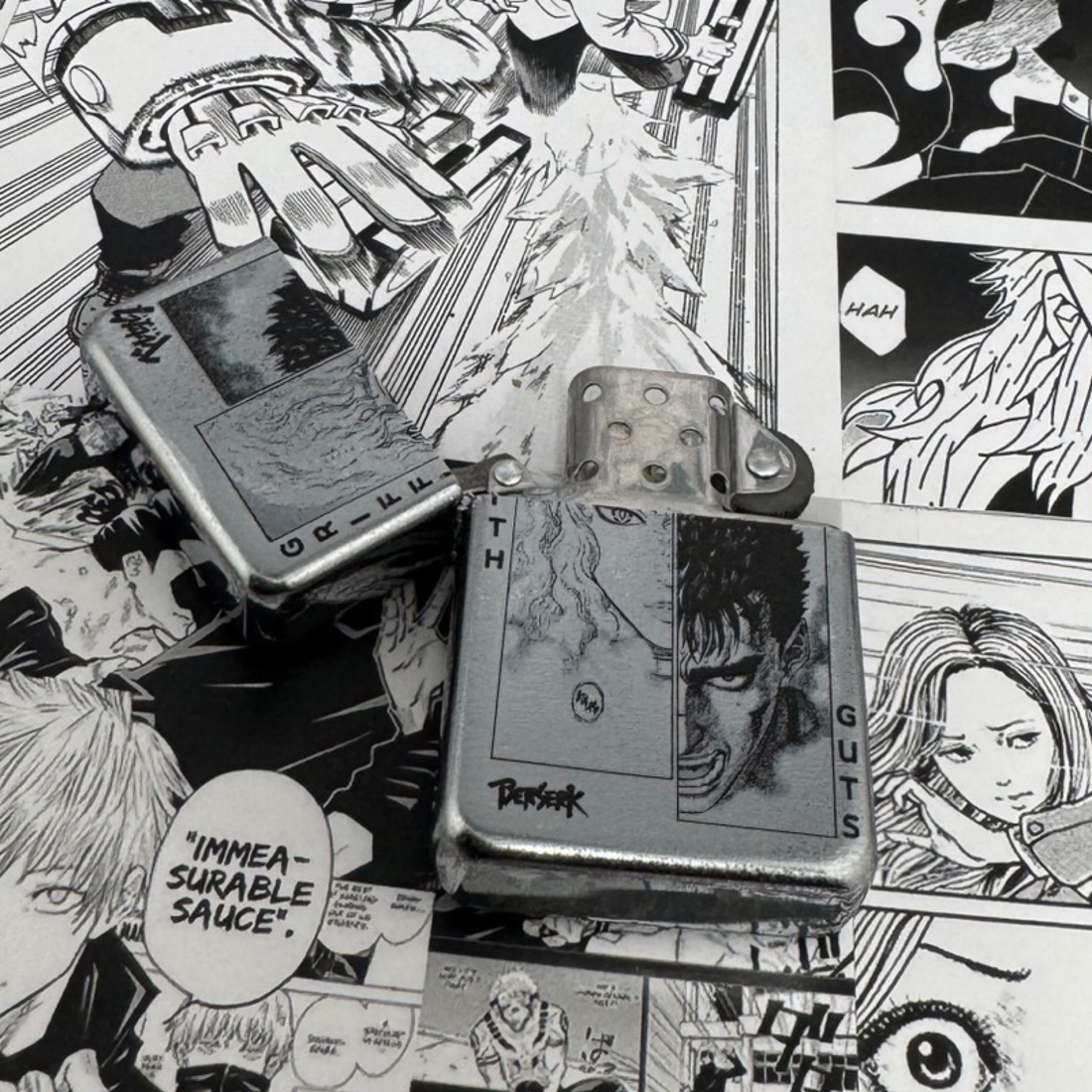 Griffith and Guts Manga Lighter