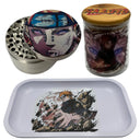 Pain Eyes Grinder, Jar, Rolling Tray Set
