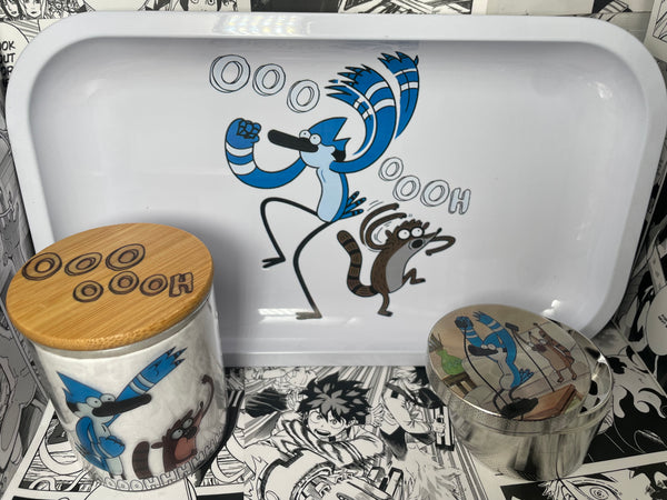Mordecai Rigbey OOOOHHHH Grinder, Jar, Rolling Tray Set