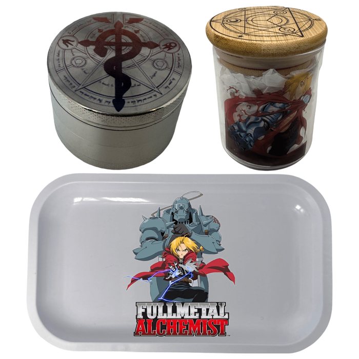 Transmutation Circle Grinder, Jar, Rolling Tray Set