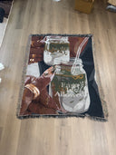 Matcha Girl Hand Woven Tapestry, Blanket, Rug