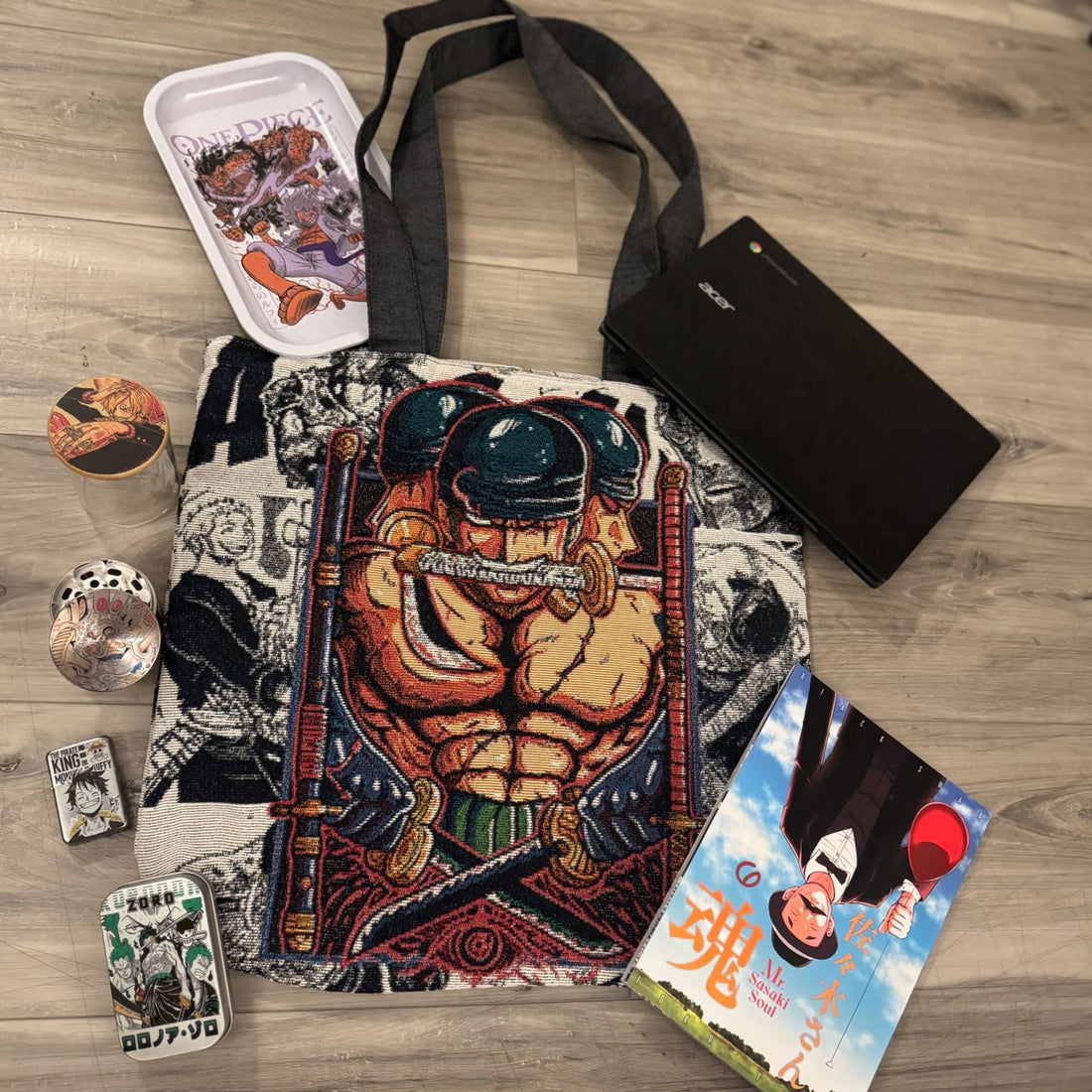Zoro Woven Tapestry Tote Bag