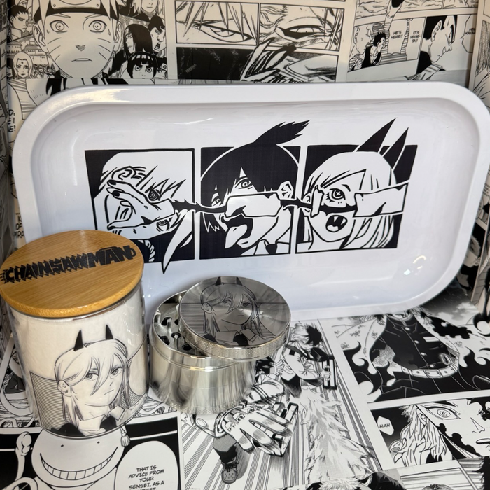 Power Manga Grinder, Jar, Rolling Tray Set