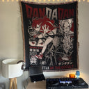 Momo & Okarun Hand Woven Tapestry, Blanket, Rug