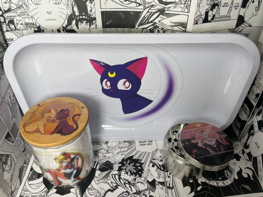 Tsukino Aesthetics Grinder, Jar, Rolling Tray Set