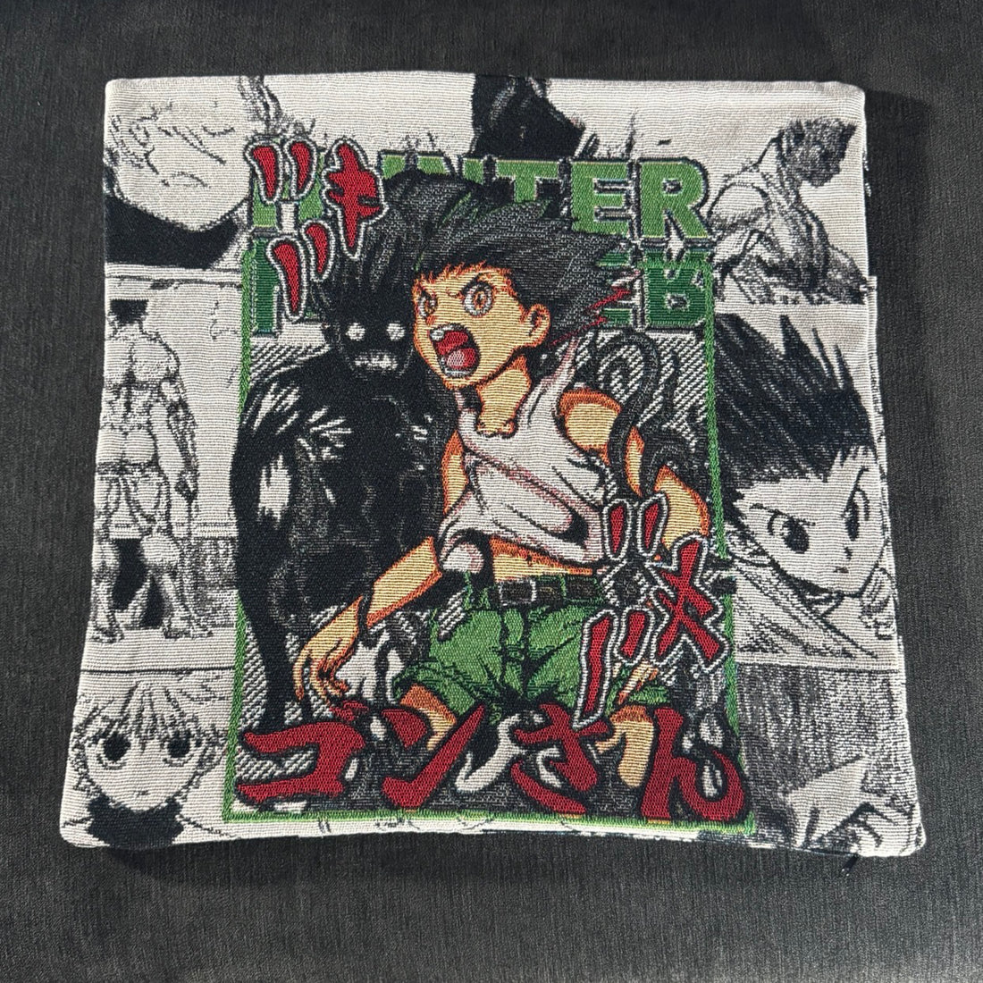 Gon Limitation Transformation Hand-Woven Tapestry Cushion Case, Anime Pillow Cover