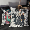 Soul and Maka Hand-Woven Tapestry Cushion Case, Anime Pillow Cover