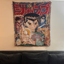 Yusuke and Gang Hand Woven Cozy Rug | Manga Tapestry Throw | Suitable As Blanket