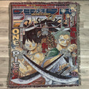 Luffy and Zoro Hand Woven Cozy Rug | Manga Tapestry Throw | Suitable As Blanket