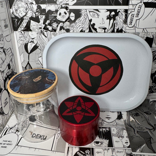 Mangekyou Sharingan Grinder, Jar, Rolling Tray Set