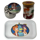 Futurama Gang Grinder, Jar, Rolling Tray Set