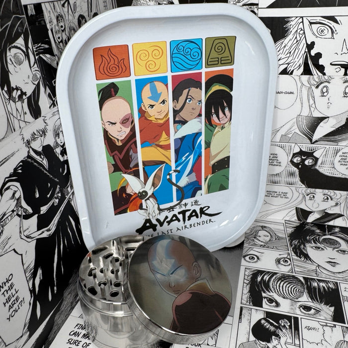 Avatar State Aang Grinder, Jar, Rolling Tray Set
