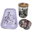 Kira Killer Queen Grinder, Jar, Rolling Tray Set