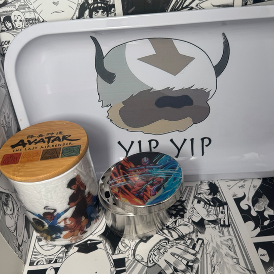 Avatar Aang Grinder, Jar, Rolling Tray Set