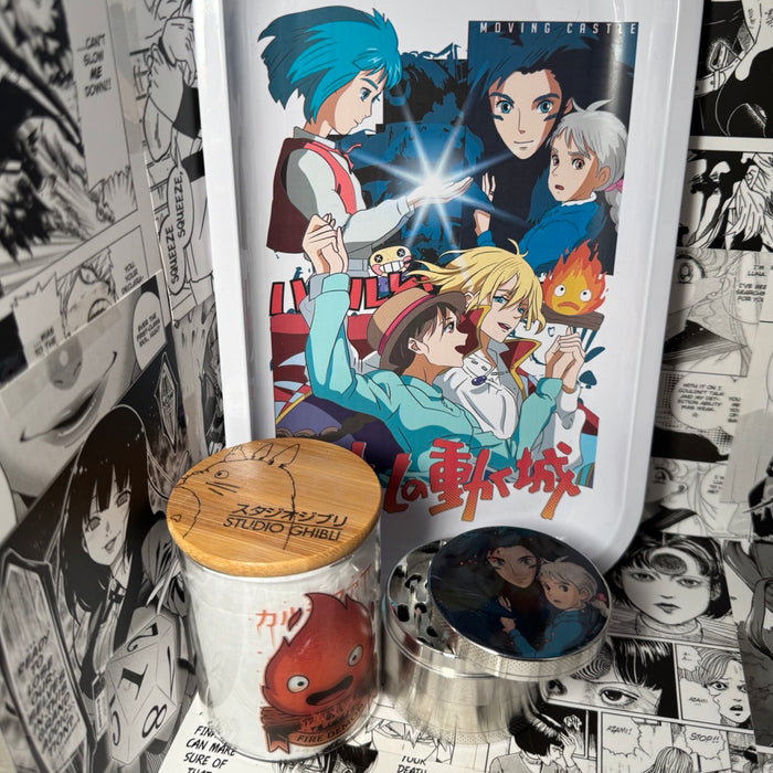 Howl and Sophie Grinder, Jar, Rolling Tray Set