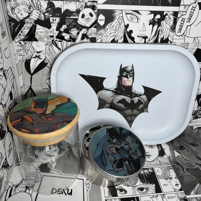 Batman Sipping Grinder, Jar, Rolling Tray Set