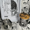 Griffith Face Manga Grinder, Jar, Rolling Tray Set
