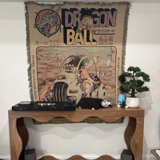 Bulma's Bike Hand Woven Tapestry, Blanket, Rug