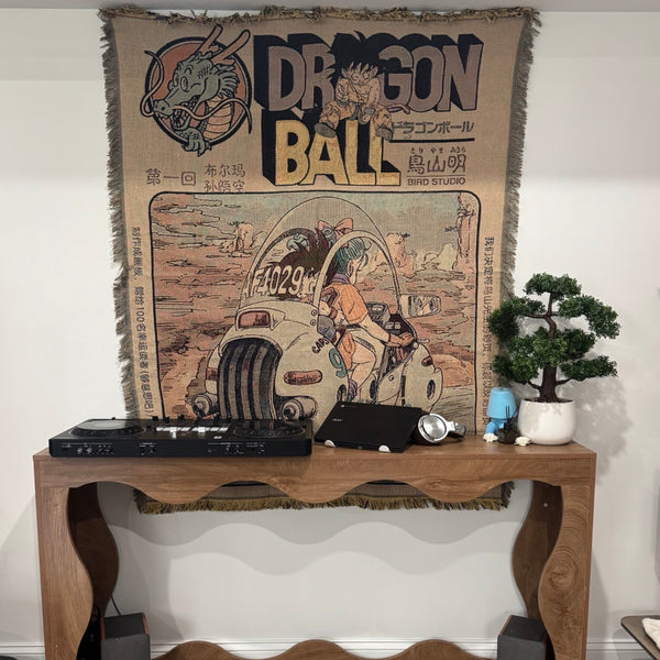 Bulma's Bike Hand Woven Tapestry, Blanket, Rug
