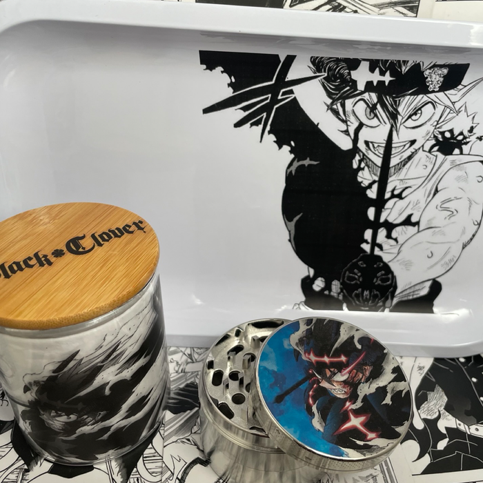 Asta Devil Union Grinder, Jar, Rolling Tray Set