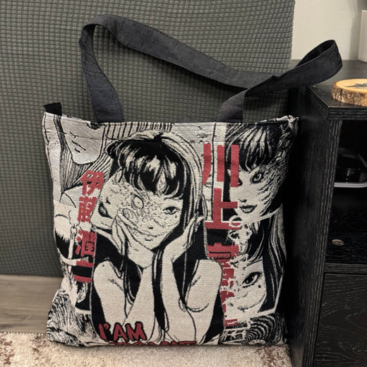 Tomie Woven Tapestry Tote Bag
