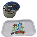 Rick and Morty Cartoon Spice Grinder, Stash Jar, Rolling Tray Set - spicedanime