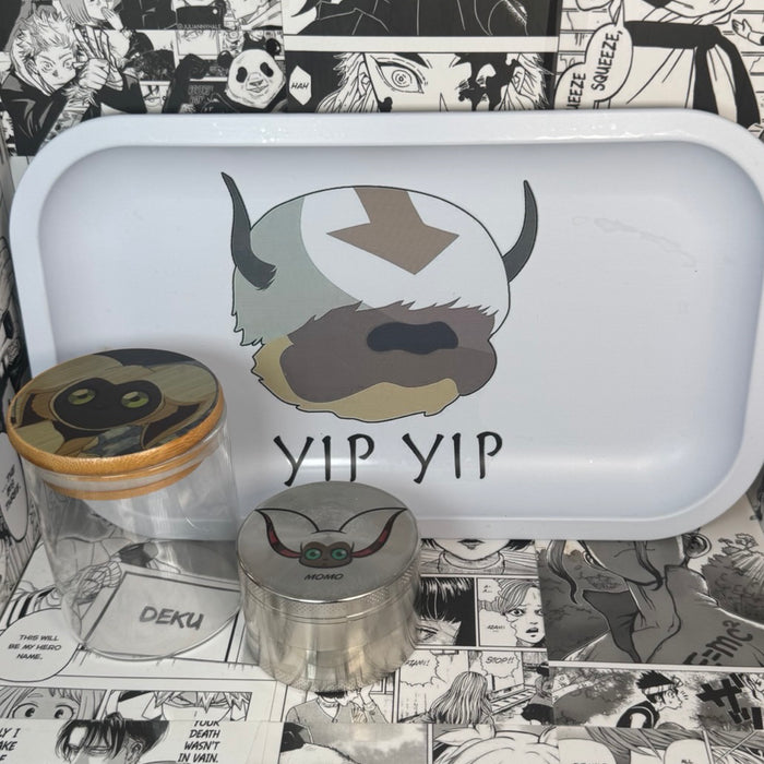 Momo Grinder, Jar, Rolling Tray Set