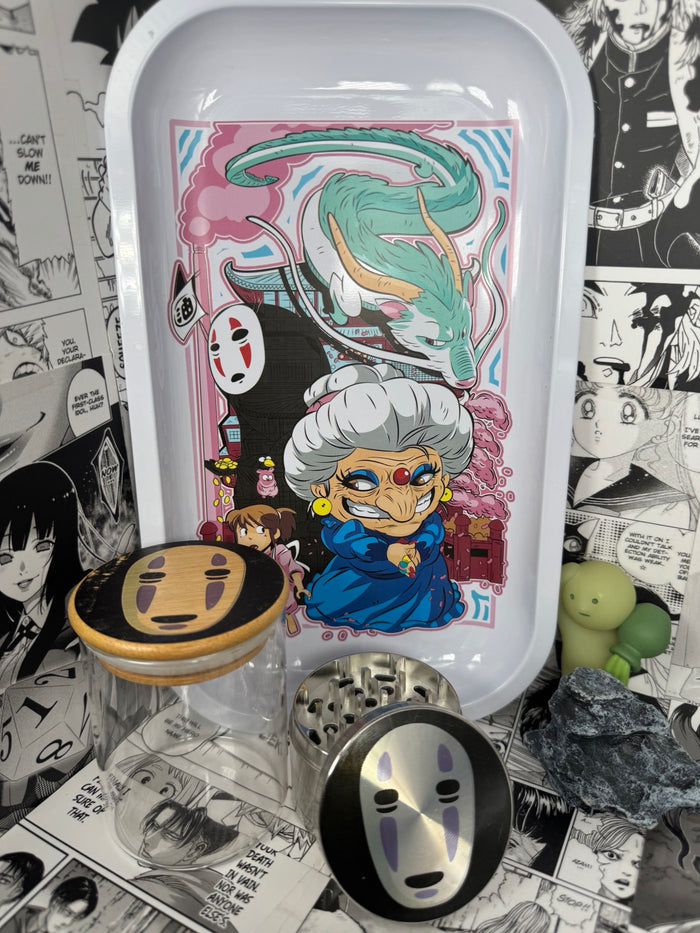 No Face Grinder, Jar, Rolling Tray Set
