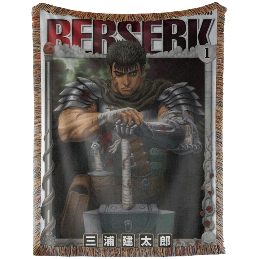 Guts Manga Cover Hand Woven Tapestry, Blanket, Rug