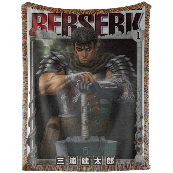 Guts Manga Cover Hand Woven Tapestry, Blanket, Rug