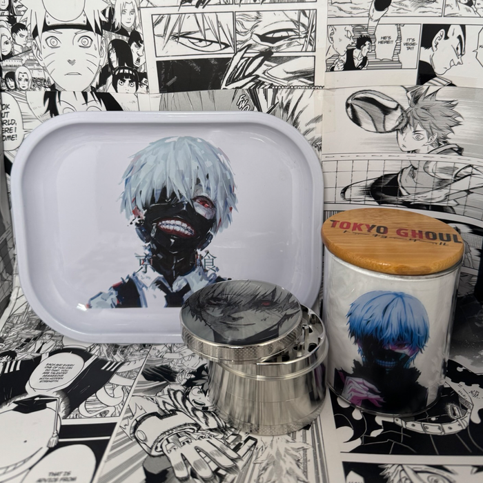 Kaneki Manga Grinder, Jar, Rolling Tray Set