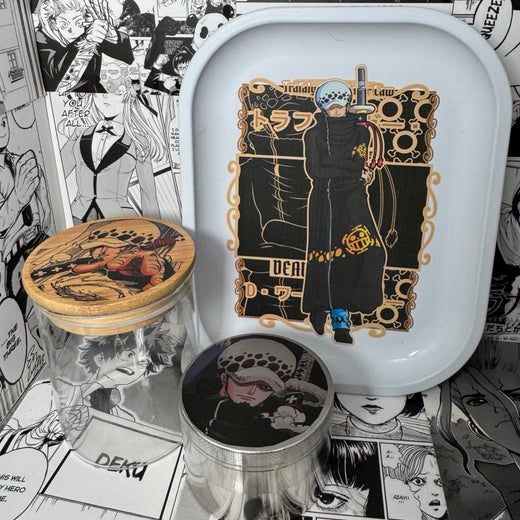 Law Grinder, Jar, Rolling Tray Set
